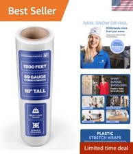 Versatile 18" x 1200 ft Plastic Stretch Film Wrap: Perfect for Moving Storage