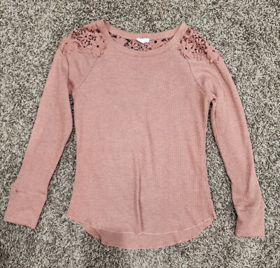 Hem & thread long sleeve floral back size S