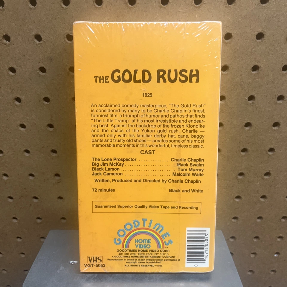 The Gold Rush (VHS, 1925) Brand New Sealed 1985 Release Charlie Chaplin Foto 2 de 4