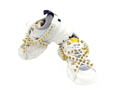 Gucci Mens Flash Trek White Spiked Sneakers Size EU37/US7 | eBay