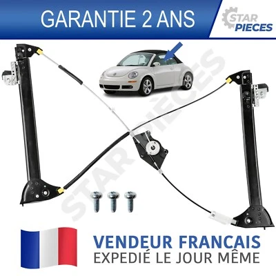 STARKIT PERFORMANCE Leve vitre avant gauche New Beetle Cabriolet 2003-2010 1Y0837461F 1Y0837461B