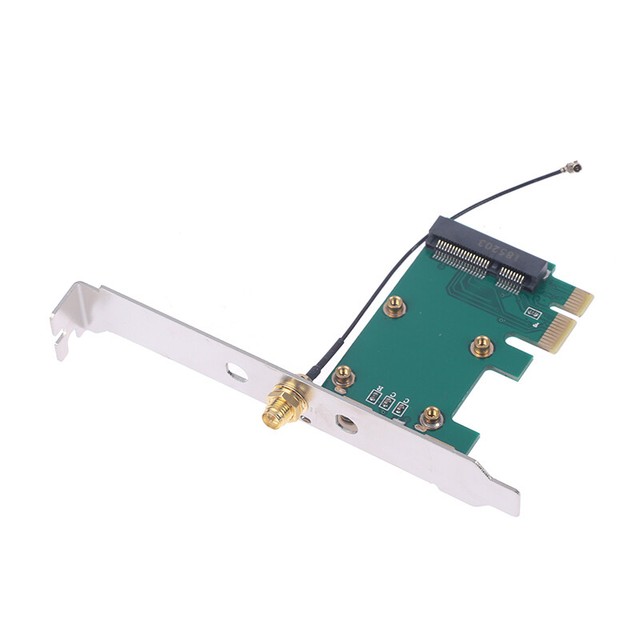 Add On Antenna Wireless WiFi MiniPCI-E To PCI-E Adapter Card Network ConvertE EO Add On Antenna Wireless WiFi MiniPCI-E To PCI-E Adapter Card Network ConvertE EO