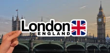 London - England - Sticker with British Flag design