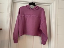 Under Armour Women s Taped Fleece Hoodie Sweatshirt Pullover Size Small Crop
