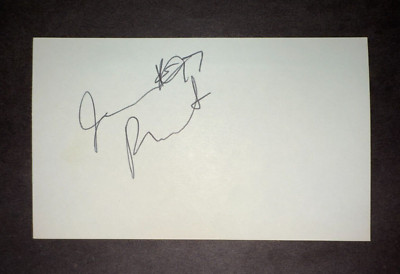 Jerome Rinehart, SIGNED 3x5 Index Card - 1989 New York Giants (TN Martin)