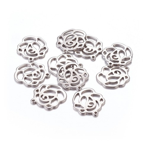 50Pcs Colorful Butterfly Charms - Stainless Steel Filigree Pendants For Jewelry Making