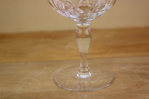Seneca SHERWOOD Champagne Tall Sherbet Glass (es) Stemware Signed Fan Dot - Picture 3 of 7