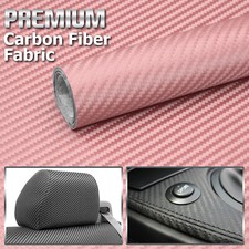 Pink Carbon Fiber Fabric Cloth Marine Vinyl 54" Wide Plain Weave Upholstery