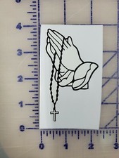 Jesus Christ Rosary Faith Religion Christian God Believe Lord Pray Decal