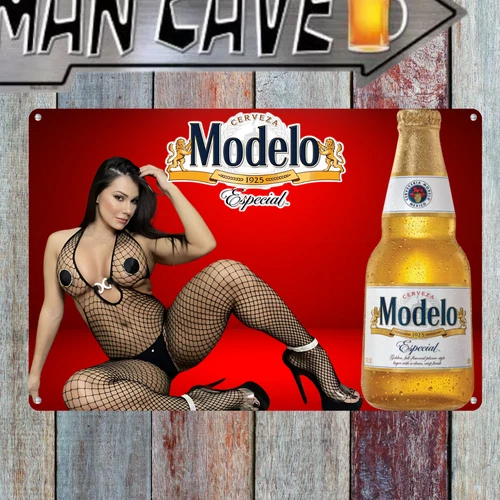 Modelo Beer Vintage Style Metal Bar Pub Sign Poster Man Cave Collectible