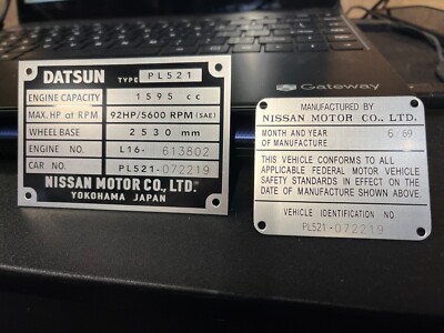 Datsun Vintage Data 240Z 260Z 280Z B210 610 620 520 521 Roadster