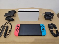 Nintendo Switch OLED Model Handheld Console Marks On Screen Red & Blue Joy Cons