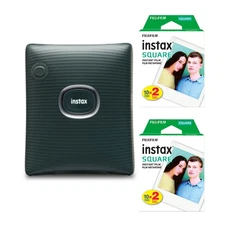 Fujifilm INSTAX Square Link Instant Printer Green Bundle with Film 40 Exp
