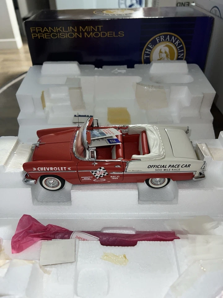 Автомобиль Franklin 1955 Chevy Bel Air Indy 500 Pace как новый - 1:24 - Изображение 2 из 4