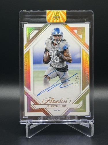 Jahmyr Gibbs #3 2023 Panini Flawless Rookie Frame Signature card