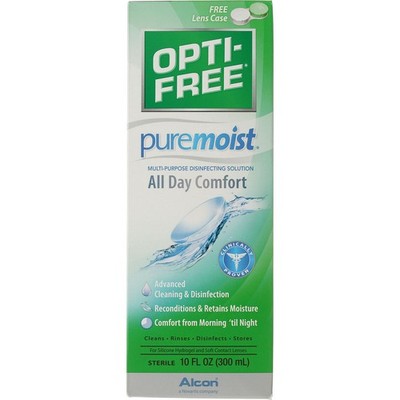 Opti-Free Puremoist Multi-Purpose Disinfecting Solution, 10 oz