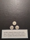 Lot #912 3 Beautiful Mercury Dimes 1941-P 1942-D & 1943-P Full Dates & Letters