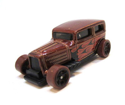 Vintage 2001 Hot Wheels 1:64 Diecast Toy Panel Van Midnight Auto Brown w Flames