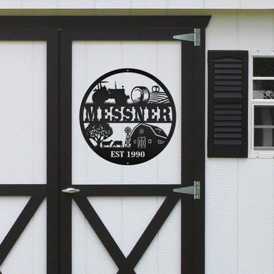 Personalized Farm Scene Sign - Your Name - Your Wording