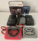 LARGE Lot 7 Vintage Sony Cassette Players WALKMANS Toshiba