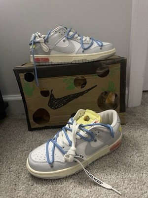 Dunk Low Off-White   Lot 50   Style # DM1602-113 Size 8 Unused Brand NEW