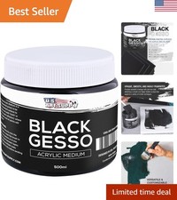 16.9oz Black Gesso - Smooth Application for Professionals Hobbyists