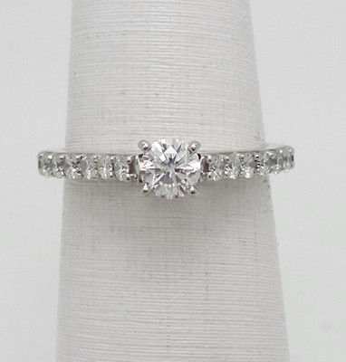 Natürlicher Diamant Jahrestag Verlobung Hochzeit Brautring 5/8 kt 14 kt Weißgold