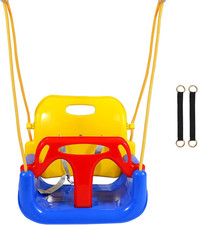 3-In-1 Baby Swing Seat, Toddler Swing, Anti-Flip Snug  Secure Detachable Infant
