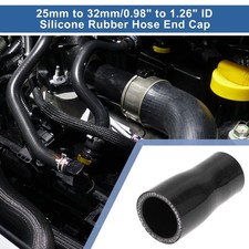 25mm To 32mm Straight Coupler Silicone Hose 3-layer Fabric 76mm Black 25mm To 32mm Straight Coupler Silicone Hose 3-layer Fabric 76mm Black