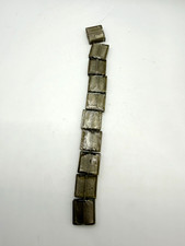 Gray 20mm Lampwork Silver Foil Strand of 10 Beads