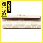 Gucci Gg Marmont étui à clés 6 rangées beige ébène rose poussiéreux toile suprême 47