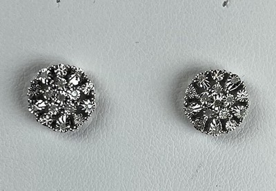 925 Sterling Silber Diamant Cluster Ohrringe Kombiversand möglich!