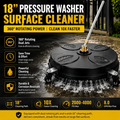 #ad 18quot; Pressure Washer Surface Cleaner 4200PSI Power Washer 8GPM Free Shipping $79.00