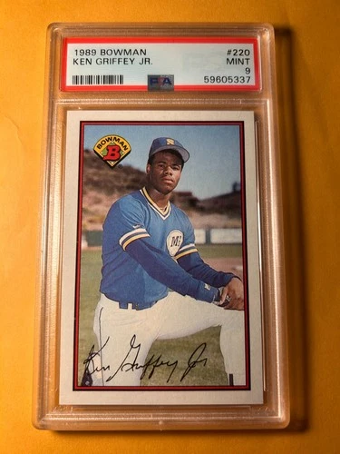 PSA 9 MINT 1989 BOWMAN #220 KEN GRIFFEY JR ROOKIE RC CARD