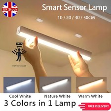 LED Motion Sensor Under Cabinet Closet Light USB Rechargeable Kitchen Lamp Strip