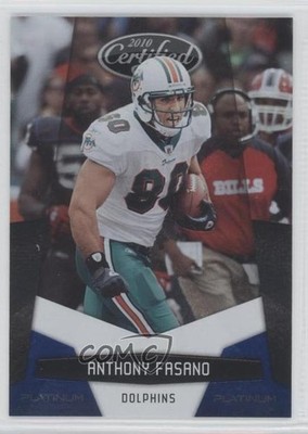 2010 Certified Mirror Blue 19/100 Anthony Fasano #80 0c3