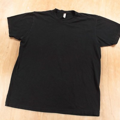 AMERICAN APPAREL 100% combed cotton blank t-shirt LARGE tag vtg y2k usa made tee