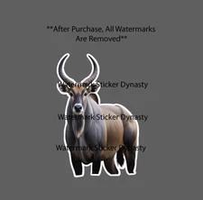 Nilgai Sticker Waterproof Decal Animal Outdoor Wildlife Hunting Fishing Gift NEW