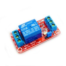 HiLetgo 12V 1 Channel Relay Module with Optocoupler Isolation Small, Red