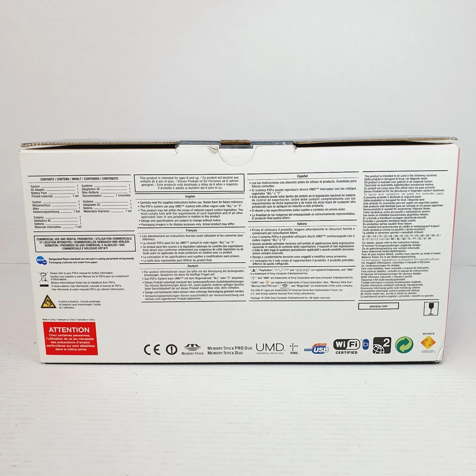 PSP-1004 Pink Rosa Completa Bundle UMD P!NK Sony PlayStation Portable Rara, foto 4 di 5