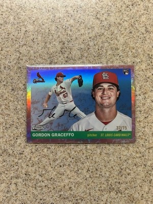 2025 Topps Chrome Platinum Gordon Graceffo Rose Gold Toile /75 Cardinals
