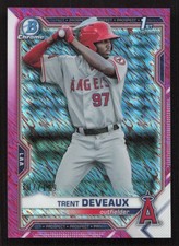 2021 Bowman Trent Deveaux Chrome Prospects Fuchsia Shimmer Refractor #/199