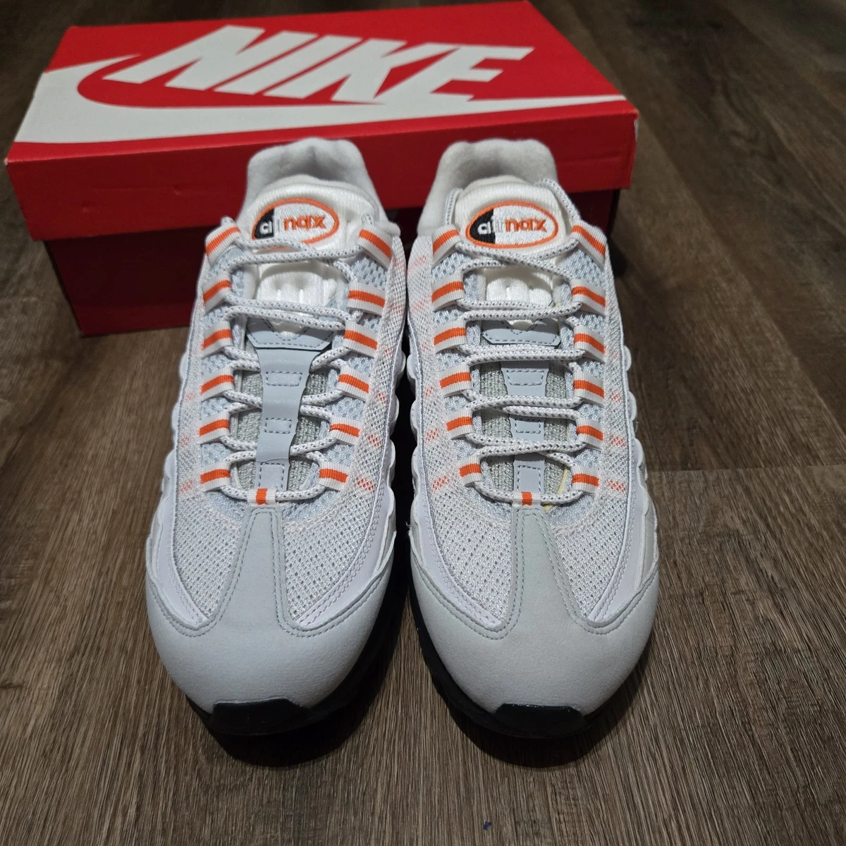 Nike Air Max 95 Wolf Grey Safety Orange for Sale | Authenticity
