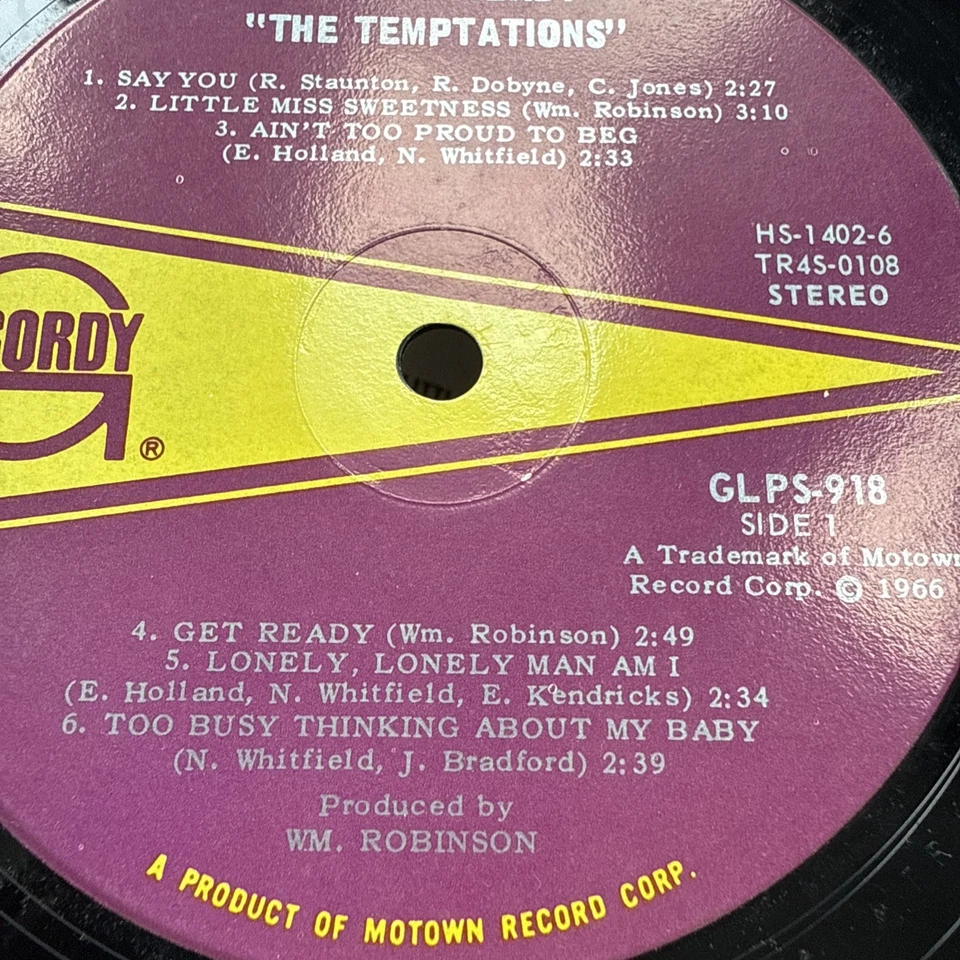 1966 TEMPTATIONS Gettin' Ready GORDY LP In SHRINK Complete W/Original Sleeve! - Image 4 of 4