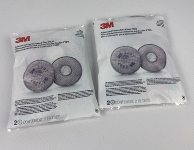 Lot of 2  (4 Filters) 3M P100 Advance Particulate Filter P100 Replacement 2297