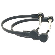 Flat Low Profile C Shape 1/4" Right Angle Guitar Effects Pedal Patch Cables () 2