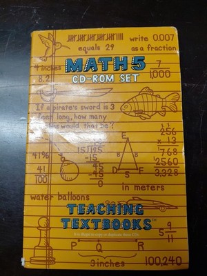 Teaching Textbooks Math 5 CD-ROM Set 4 Discs Complete CD's Grade 5 Homeschool