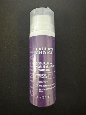 Authentic Paula's Choice Clinical 0.3% Retinol+2% Bakuchiol Treatment 1oz/30mL 