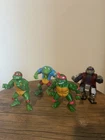 Teenage MNT -4 Figures - Shogun Donatello - 1988 and 1989 Raphael - Genghis Frog