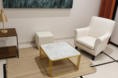 24'' Square Stunning Selenite Stone Coffee Table Top Garden Furniture Home Decors